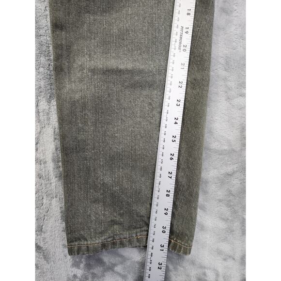 Vintage Eddie Bauer High Rise Relaxed Fit Tapered Leg Jeans Size 10 Green Denim - Picture 14 of 16